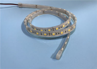 SMD 5050 60leds 14.4W Warm White LED Strip , LED Wall Strip Lights For Aquarium